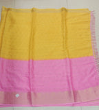 Yellow And Pink Fancy Saree