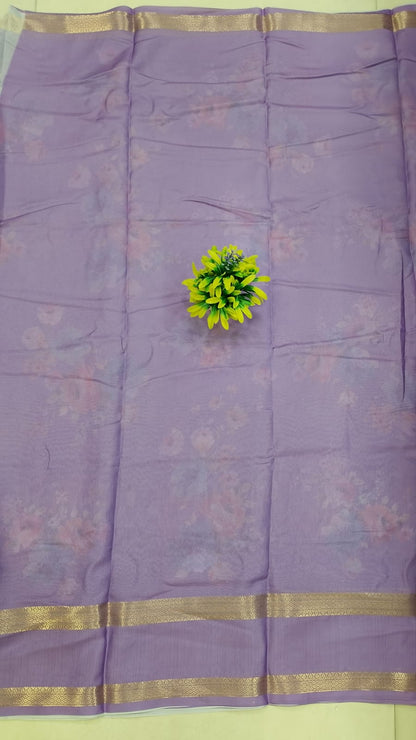 Georgette gap border sarees