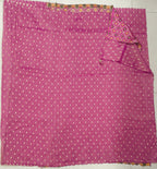 Tissue Georgette border less With Patola Weaving Blouse