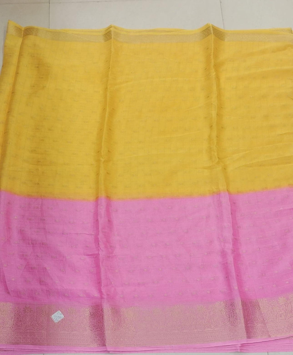 Yellow And Pink Fancy Saree