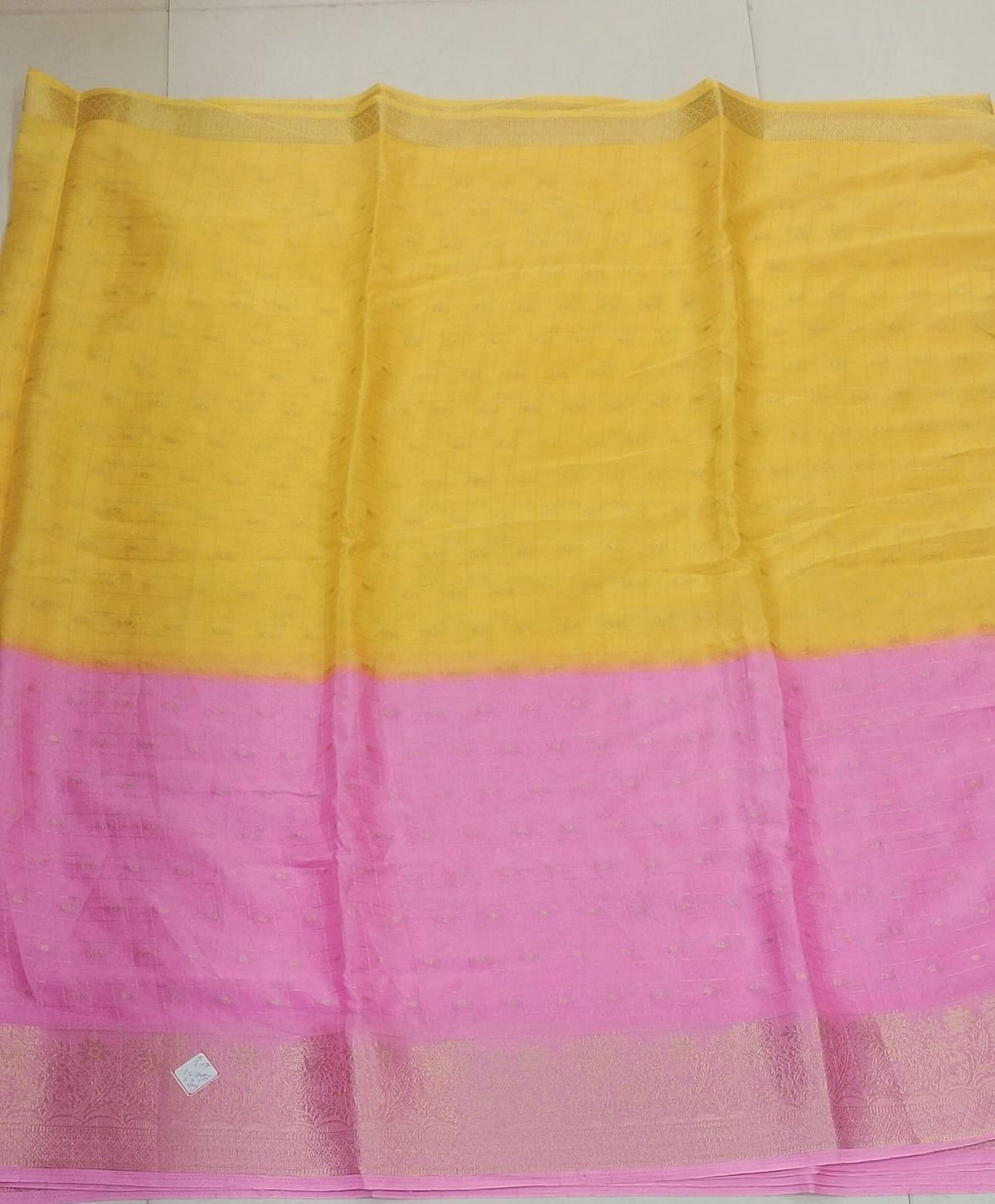 Yellow And Pink Fancy Saree