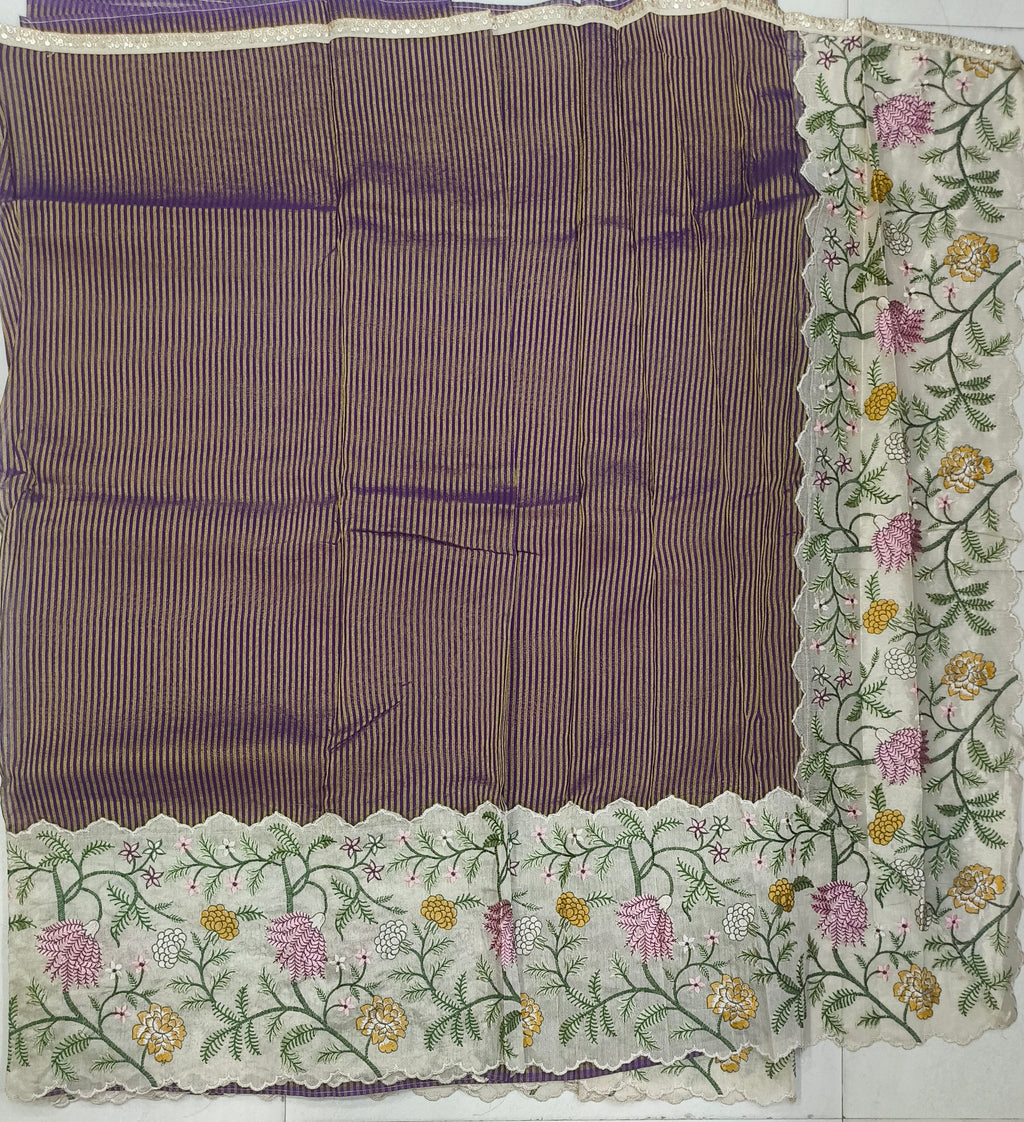 Banarasi tissue skirt border
