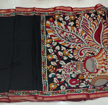 Mangalagiri silk sarees with peacock pallu