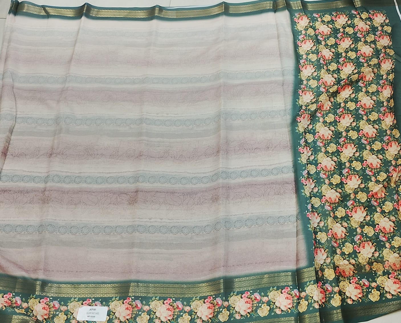 Fancy saree with soft floral printed