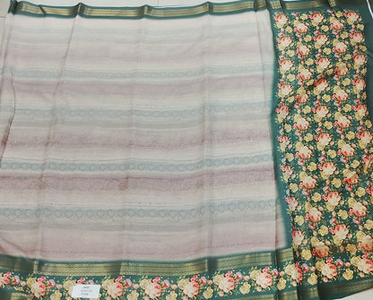 Fancy saree with soft floral printed