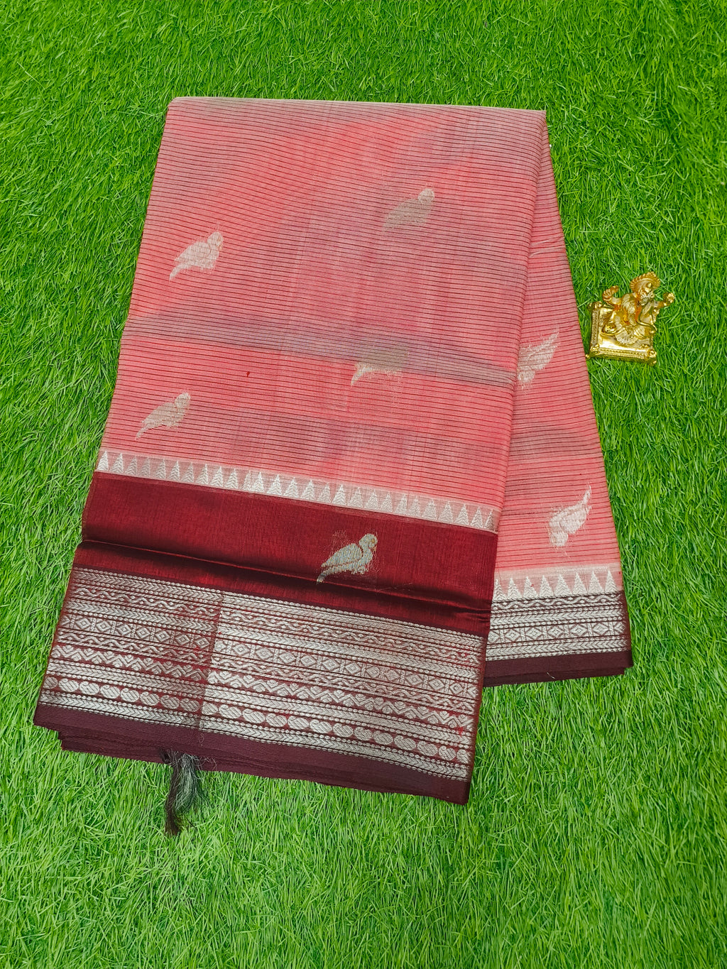 Mangalagiri Pattu Sarees With Birds Design