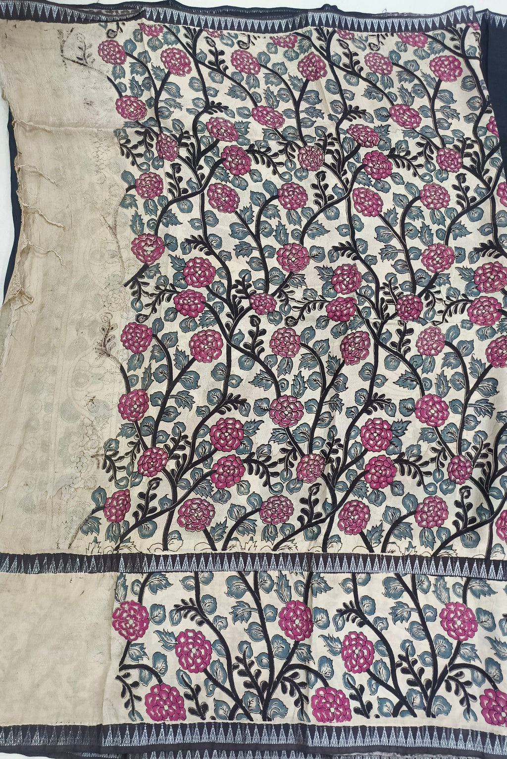 Mangalagiri kalamkari print sarees