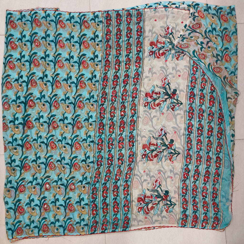 Pastal Blue Saree