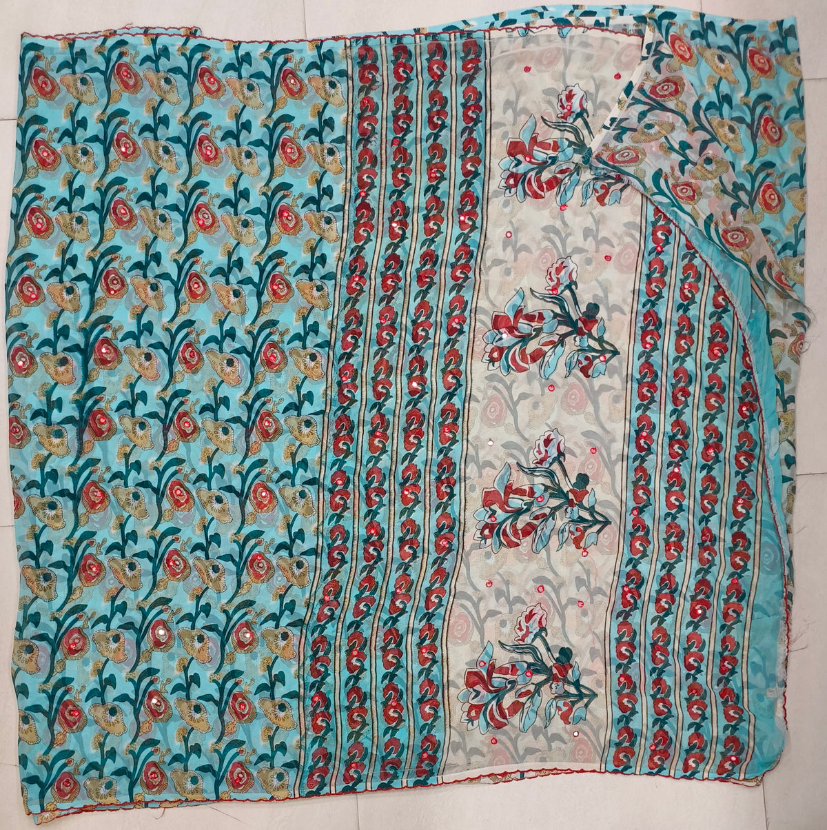 Pastal Blue Saree