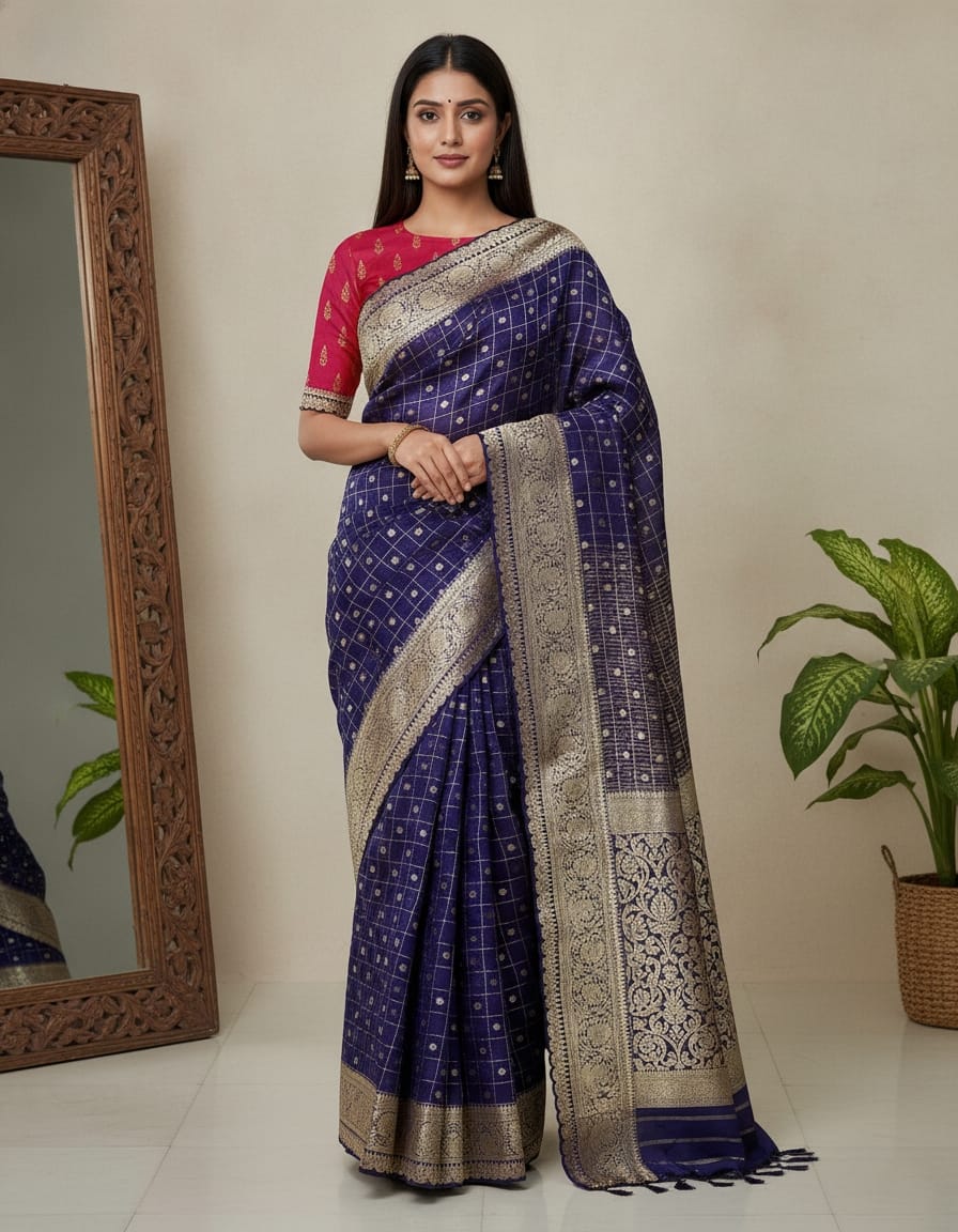 Chinon Scollop  Sarees