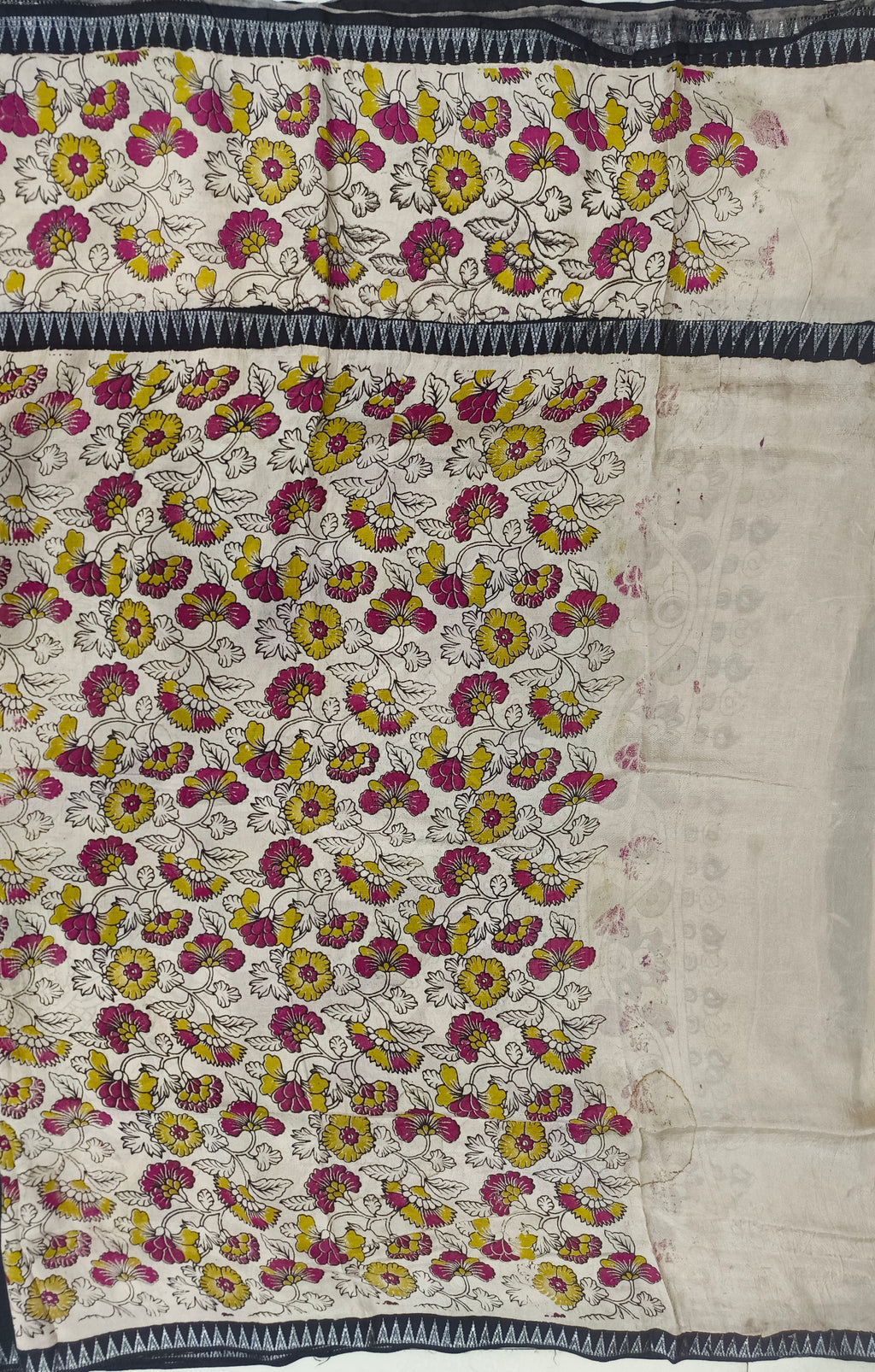 Mangalagiri kalamkari print sarees
