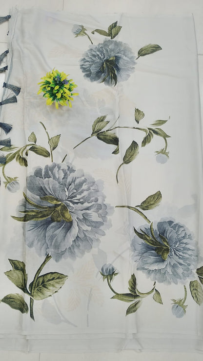 Fancy Floral print sarees