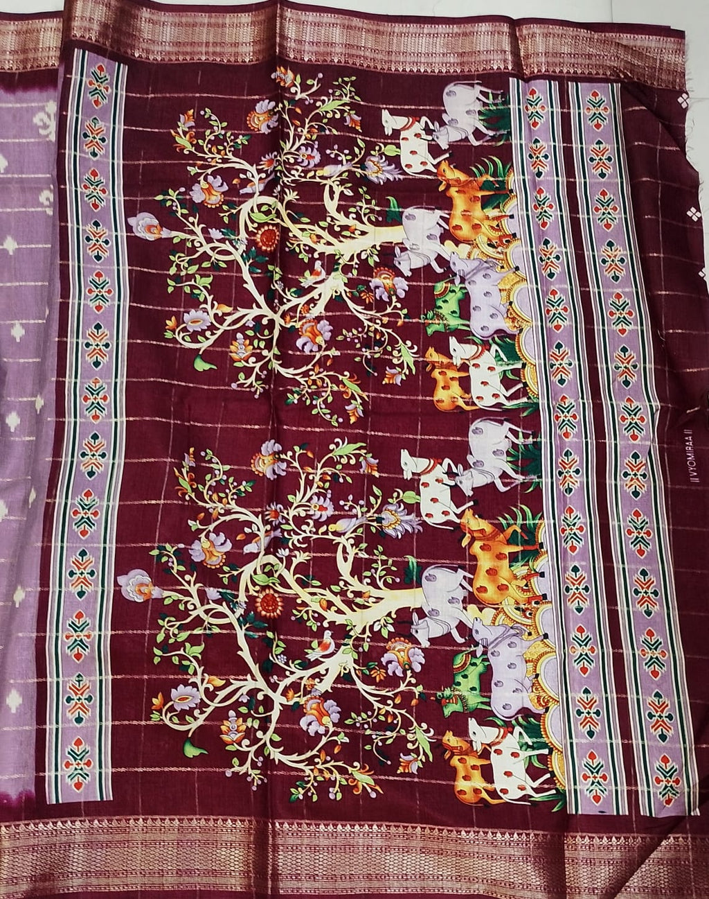 Semi Dola Office Wear  Pastal And Wine Colour