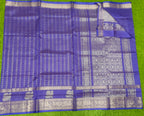 Mangalagiri  Pattu Sarees With Checks And Gap Border Design