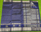 Mangalagiri  Pattu Sarees With Checks And Gap Border Design