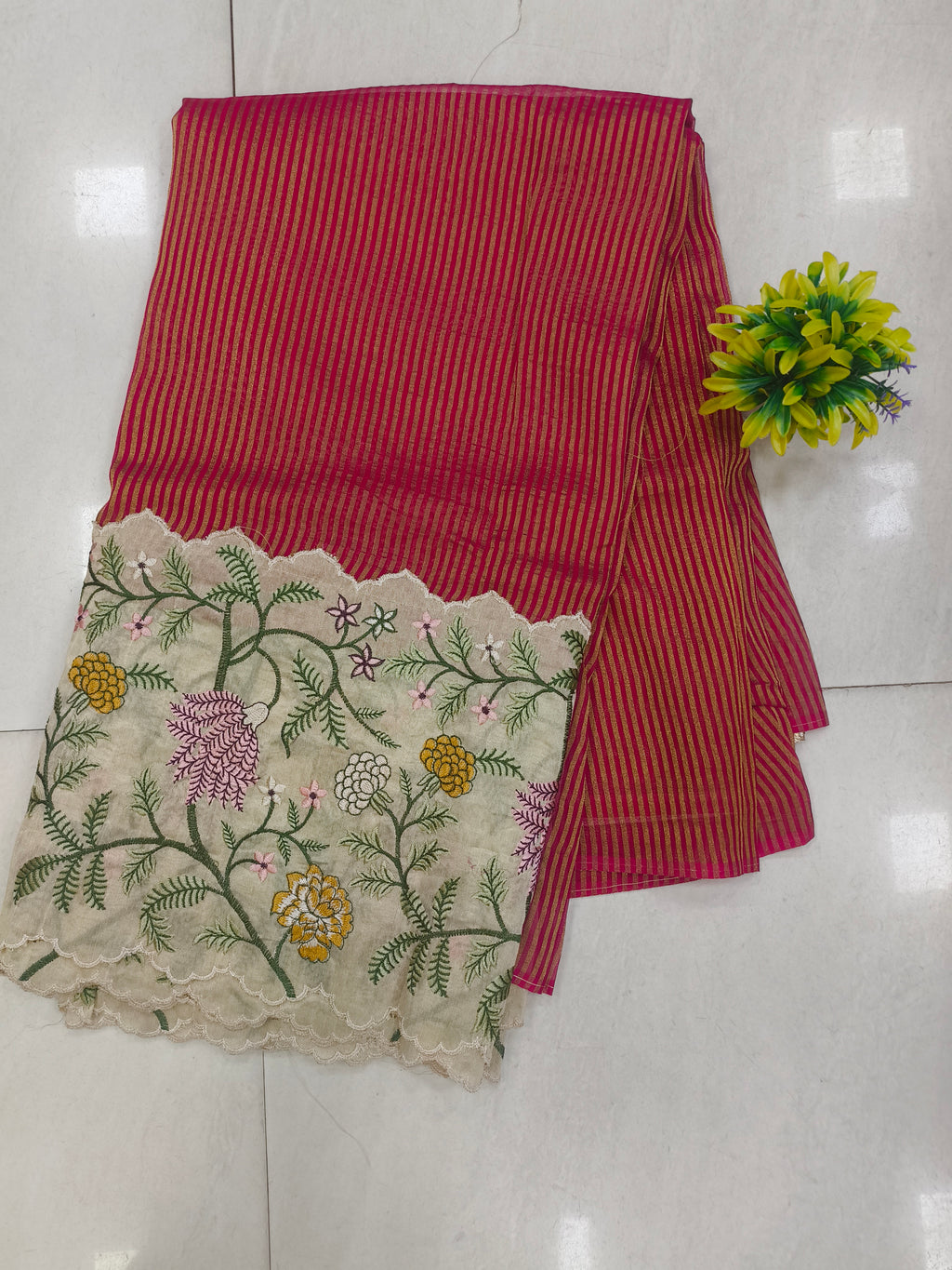 Banarasi tissue skirt border