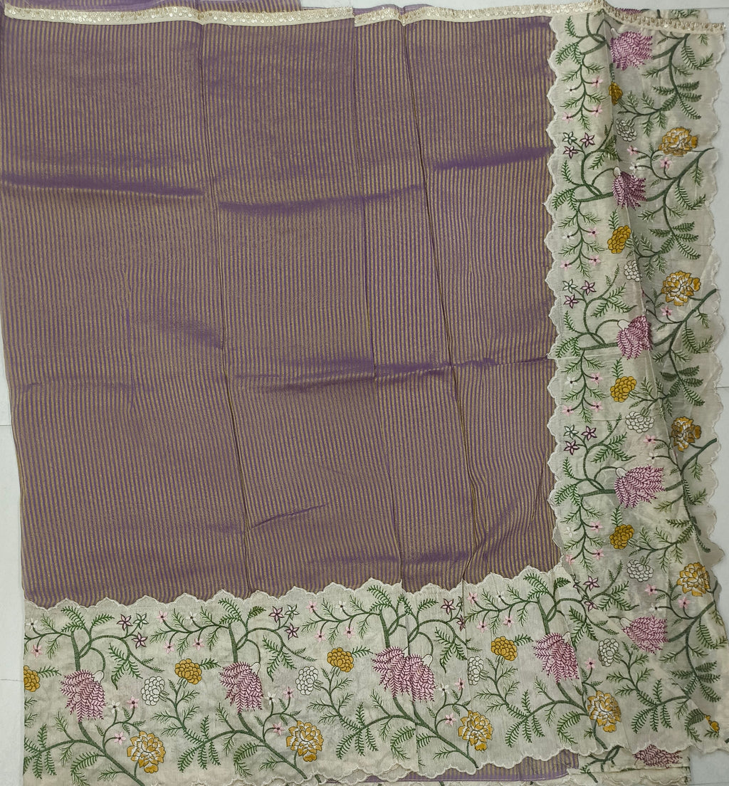 Banarasi tissue skirt border