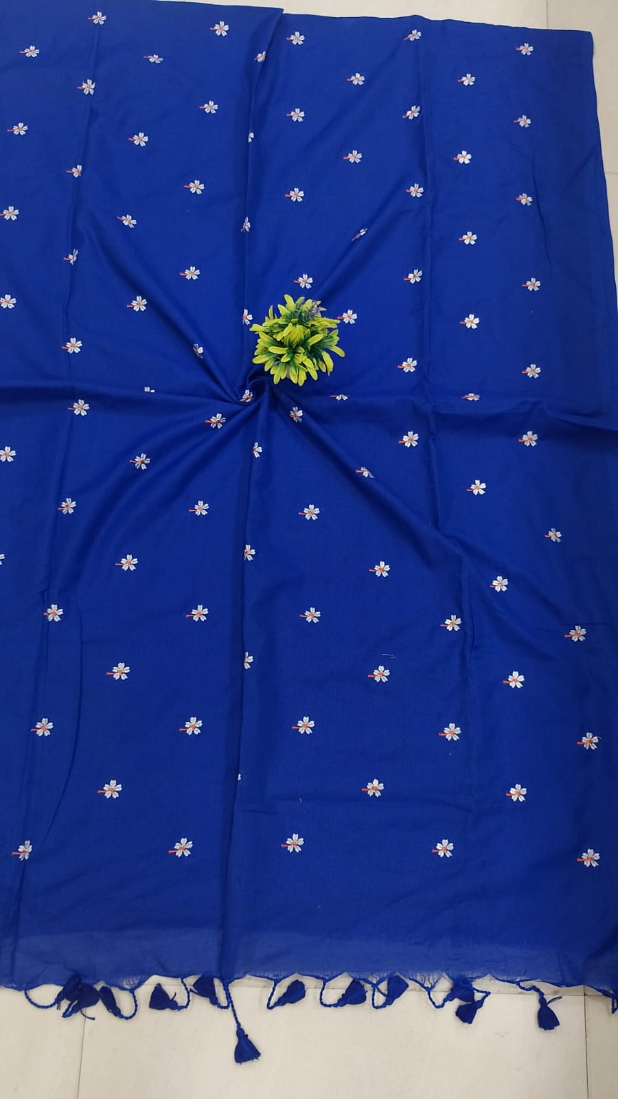 Khadi cotton sarees with floral Buta thread work