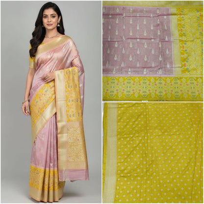 Tissue  banaras sarees with rich pallu