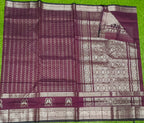 Mangalagiri  Pattu Sarees With Checks And Gap Border Design