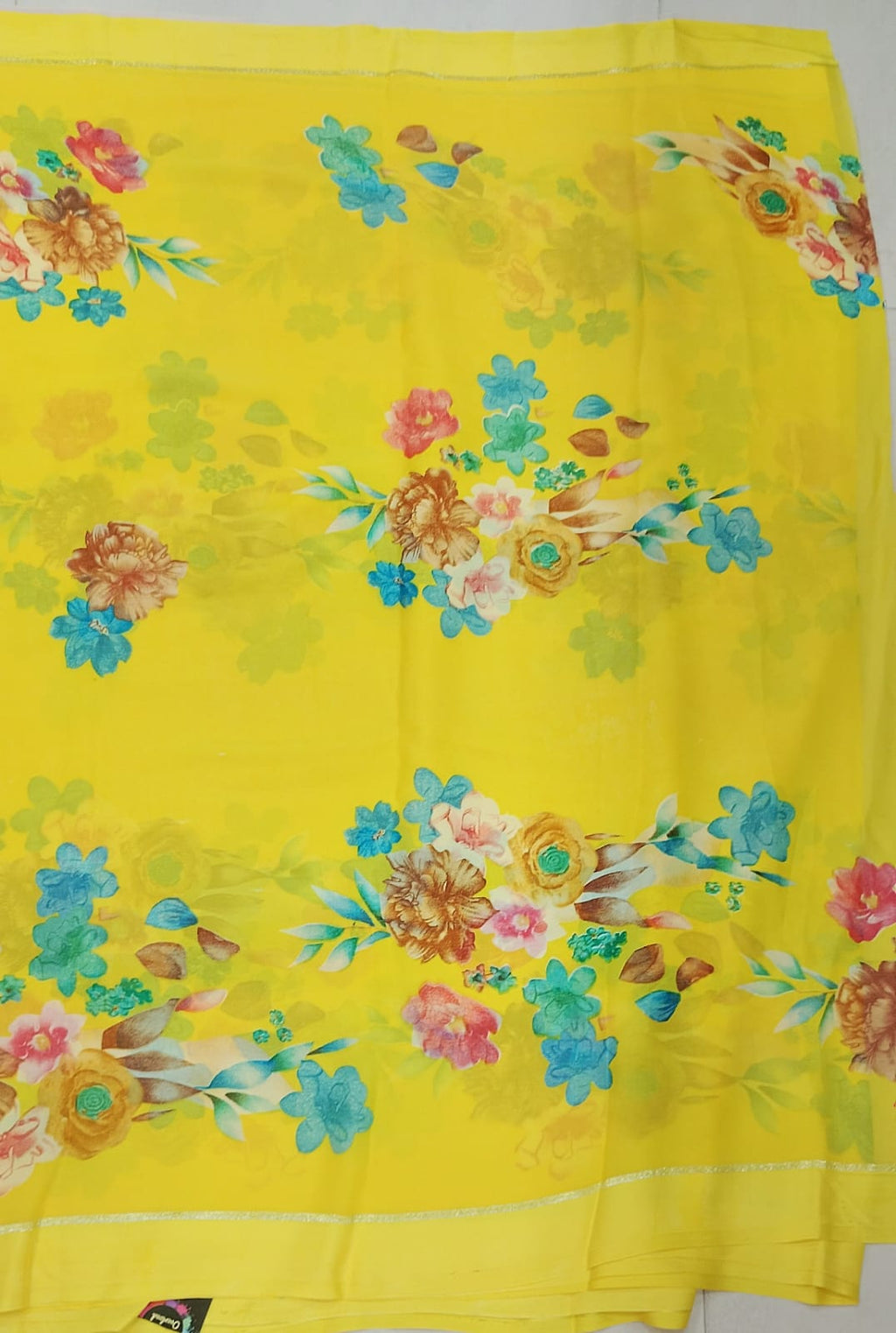 Bright Yellow Keerthi Suresh Fancy Saree