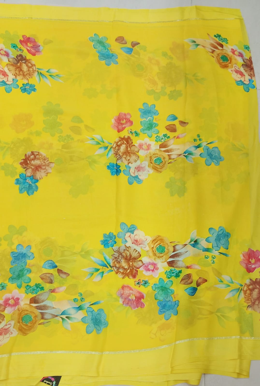 Bright Yellow Keerthi Suresh Fancy Saree
