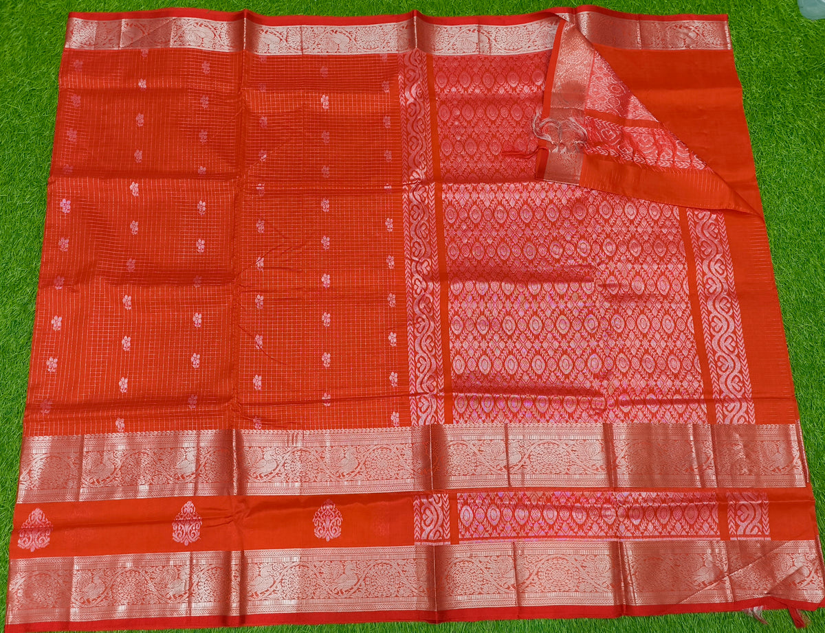 Mangalagiri Pattu Sarees With Gap Border