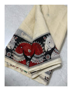 Pure Linen Kalamkari Silk With Kalamkari Border & Pallu Year Superhit Collection