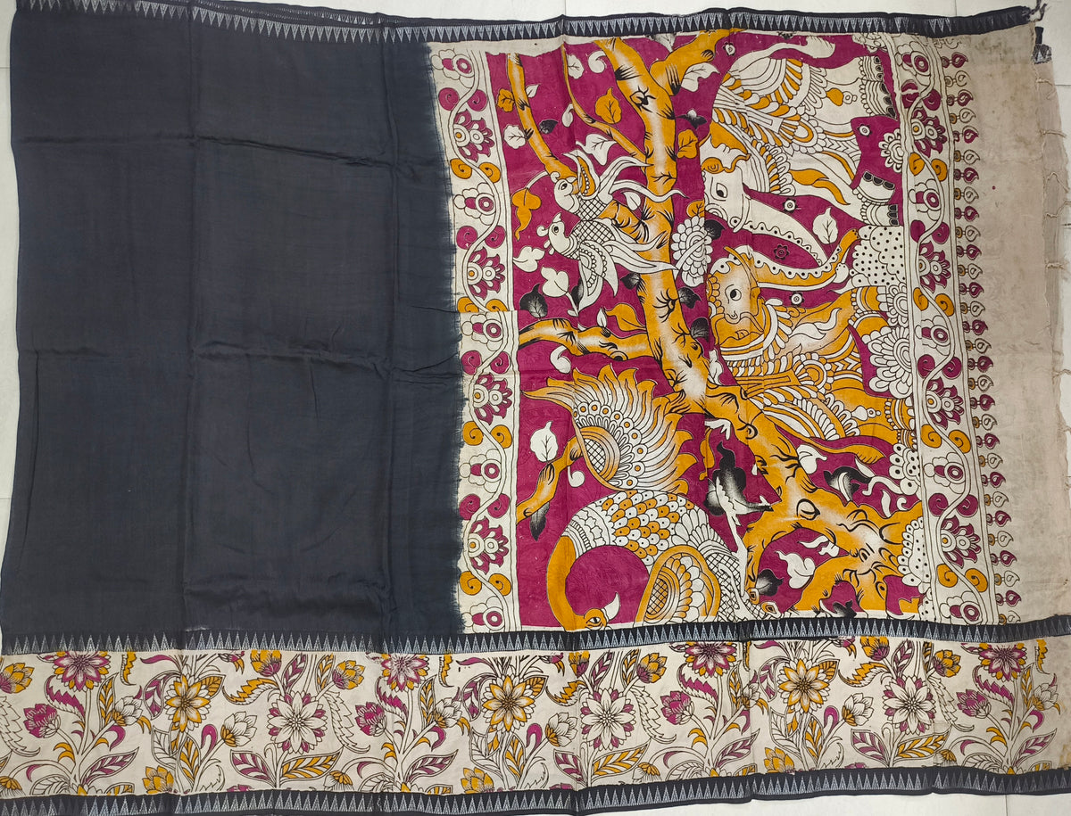 Mangalagiri kalamkari print sarees