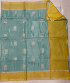 Chinon checks border designer sarees