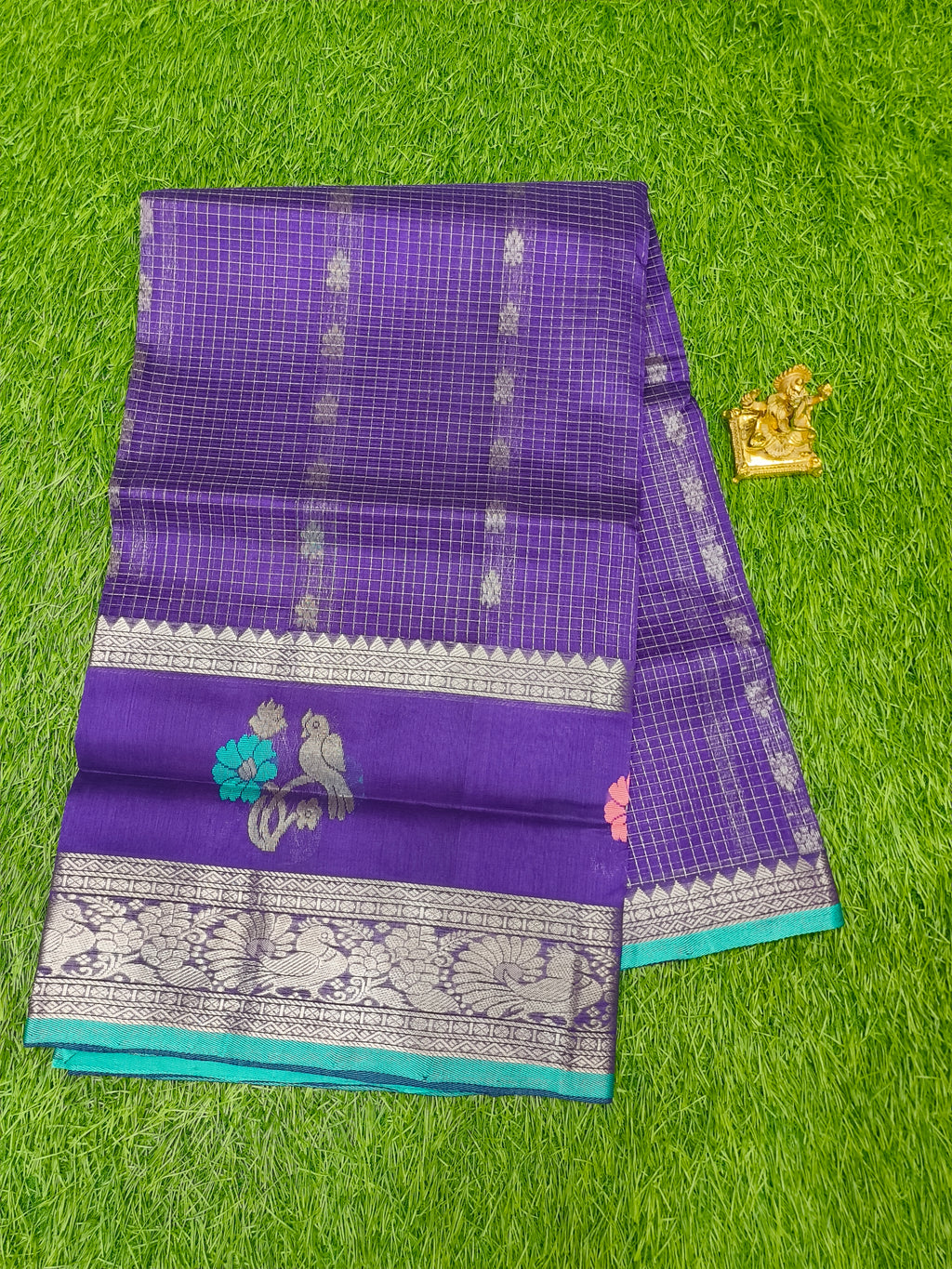 Mangalagiri Pattu Sarees With Gap Border
