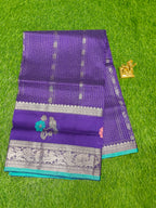 Mangalagiri Pattu Sarees With Gap Border