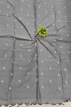 Khadi Cotton Sarees With Floral Buta Thread Work