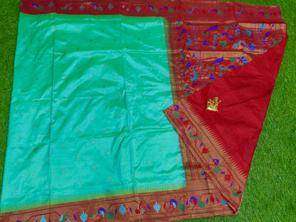 Narayanpet saree with a paithani border