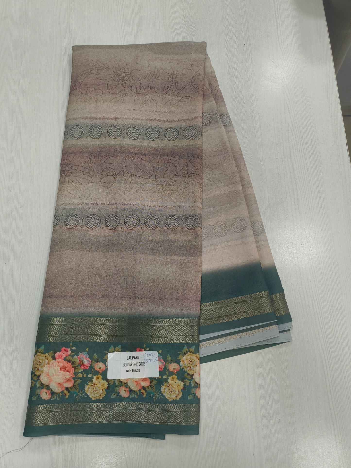 Fancy saree with soft floral printed