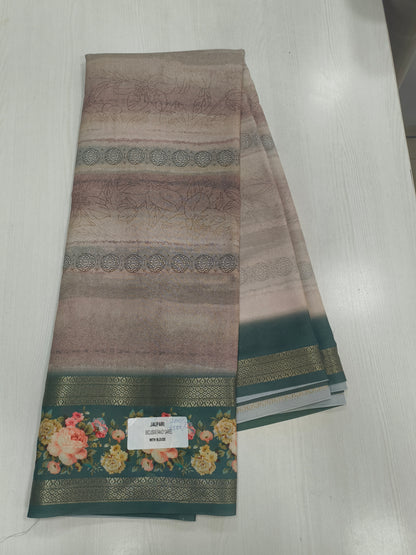 Fancy saree with soft floral printed