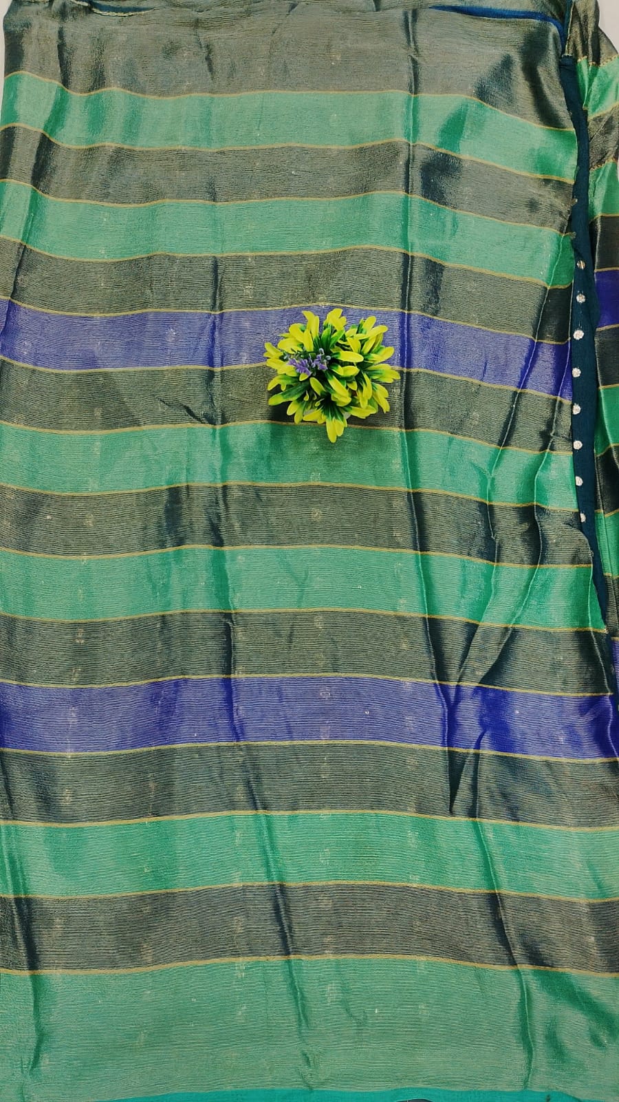 Jarget striped linen saree