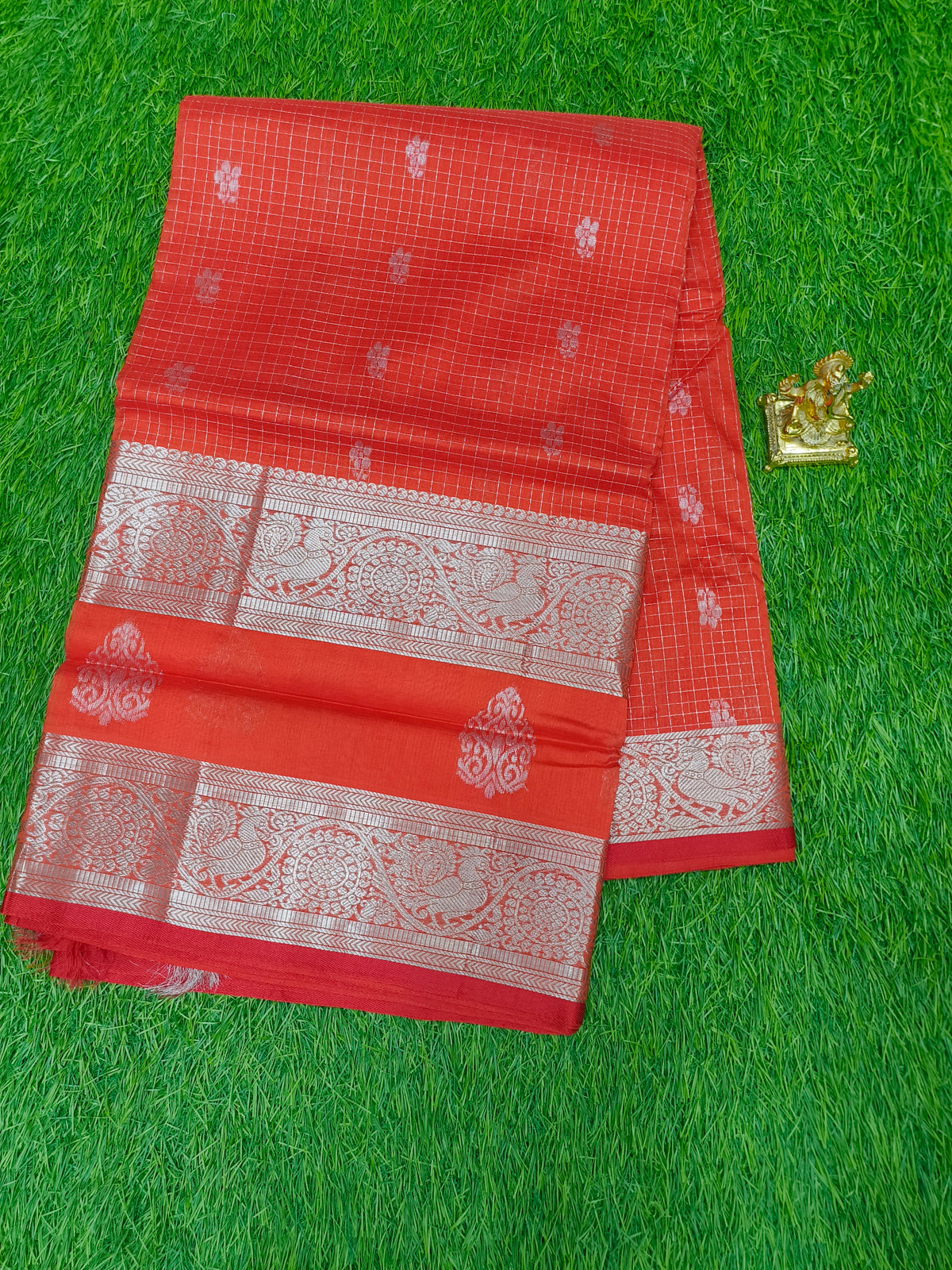 Mangalagiri Pattu Sarees With Gap Border