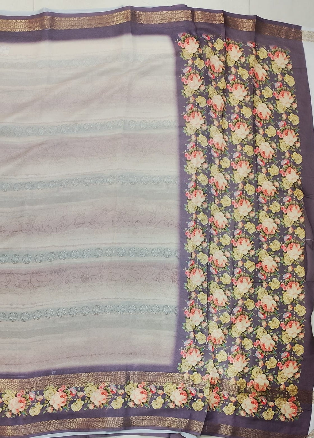 Fancy Saree With Soft Floral Printed