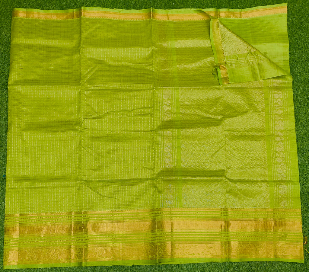 Mangalagiri Pattu Sarees With Small Checks Design