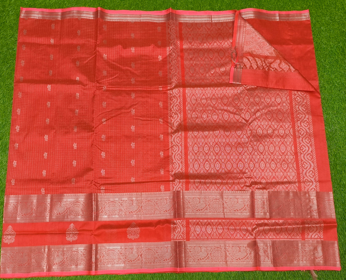 Mangalagiri Pattu Sarees With Gap Border