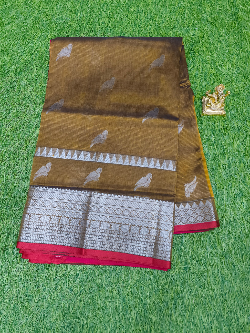 Mangalagiri Pattu Sarees With Birds Design