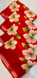 Red Trending Georgette Premium Quality