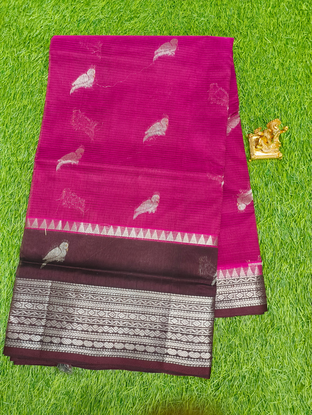 Mangalagiri Pattu Sarees With Birds Design