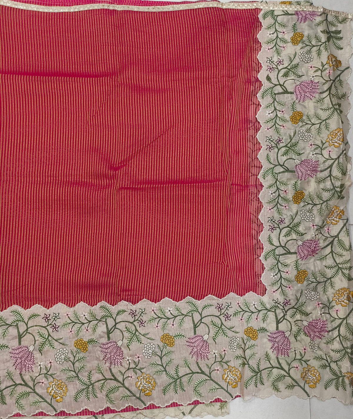 Banarasi tissue skirt border