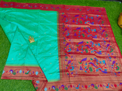 Narayanpet saree with a paithani border