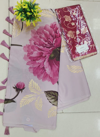 Fancy Floral print sarees