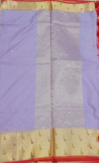 Lavender Kota Saree With Munia Border