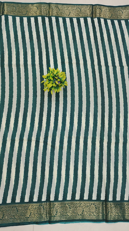 Fancy saree with strips